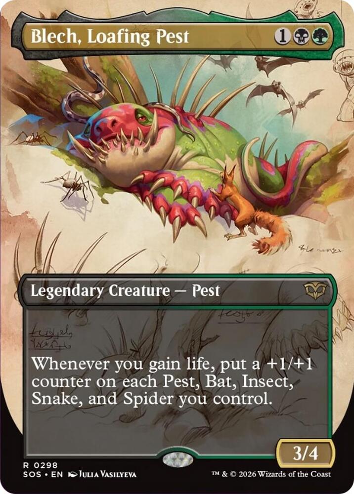 Blech, Loafing Pest (Borderless) (298) [Secrets of Strixhaven]