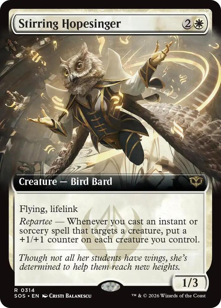 Stirring Hopesinger (Extended Art) (314) [Secrets of Strixhaven]