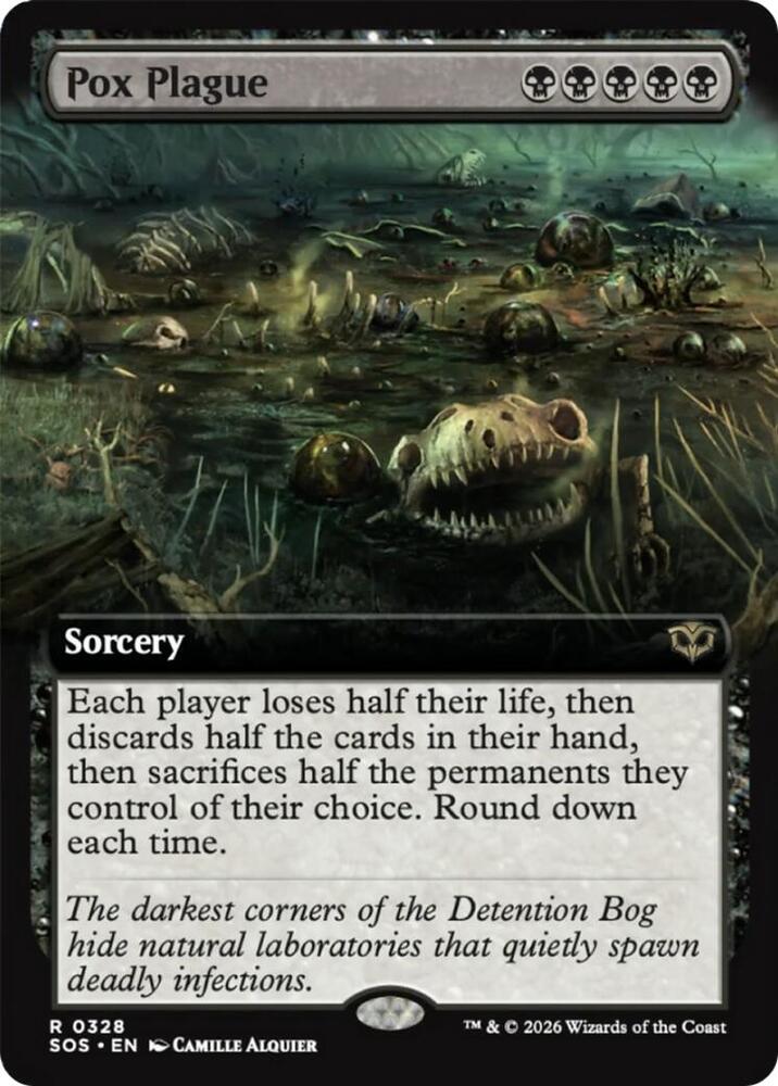 Pox Plague (Extended Art) (328) [Secrets of Strixhaven]