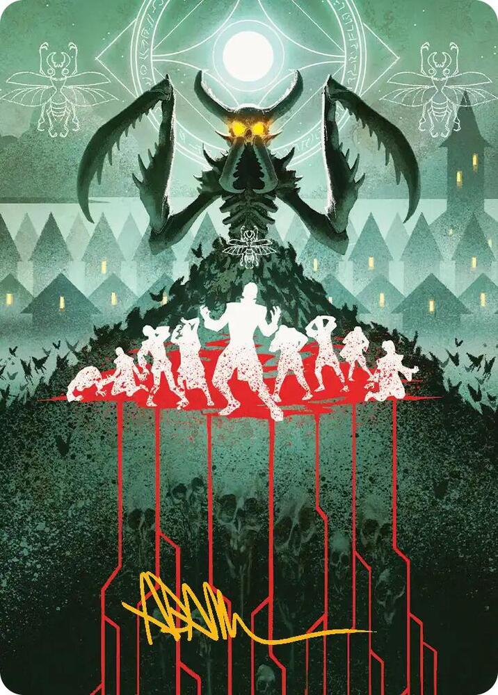 Feed the Swarm Art Card (Gold-Stamped Signature) (44) [Secrets of Strixhaven Art Series]