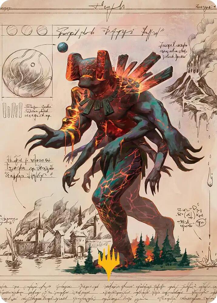 Magmablood Archaic Art Card (Gold-Stamped Planeswalker Symbol) (31) [Secrets of Strixhaven Art Series]