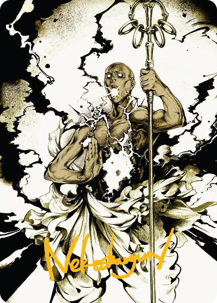 Burst Lightning Art Card (Gold-Stamped Signature) (51) [Secrets of Strixhaven Art Series]