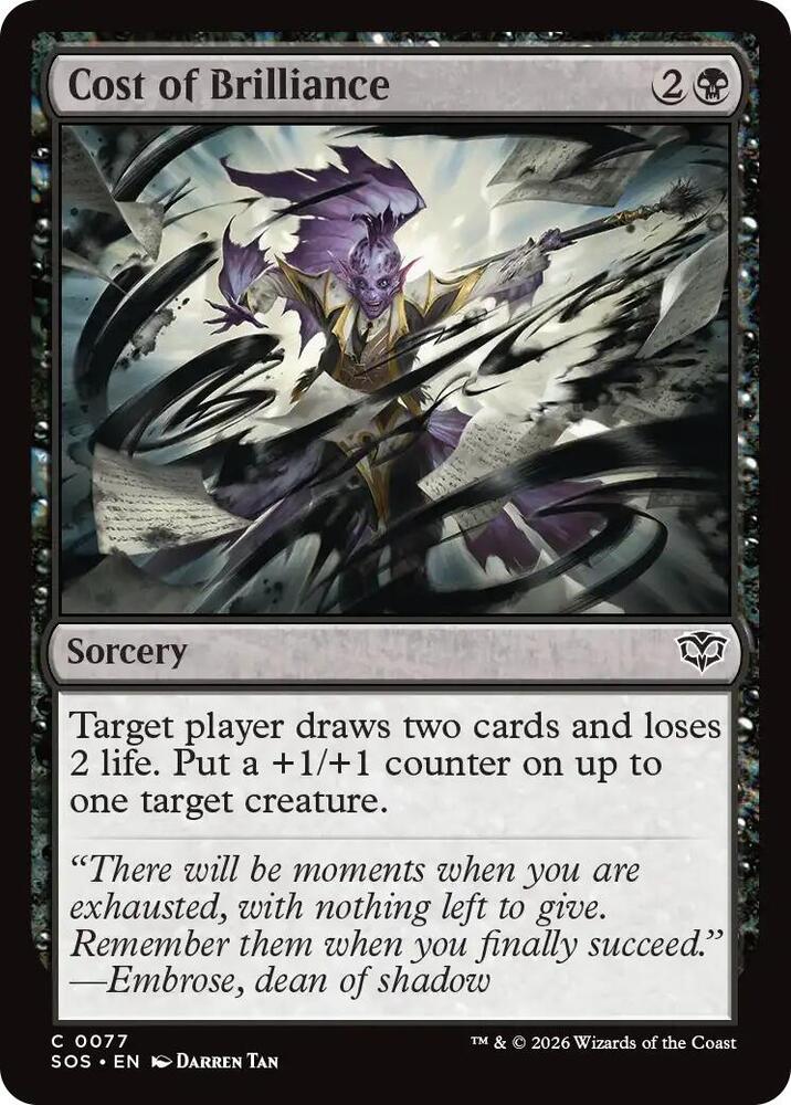Cost of Brilliance (77) [Secrets of Strixhaven]