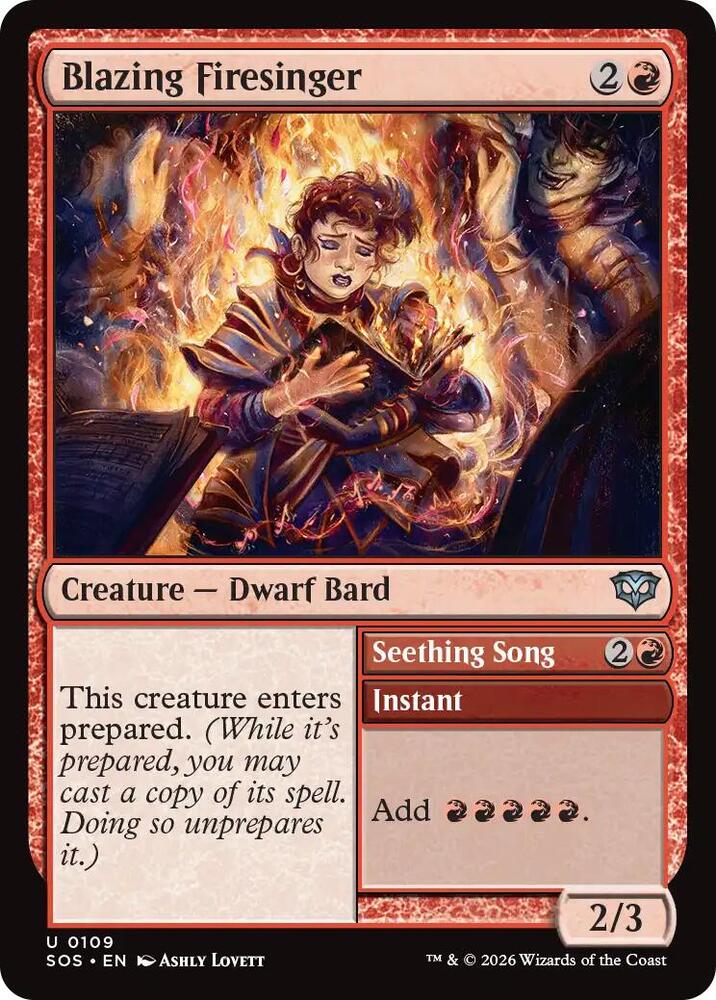 Blazing Firesinger (109) [Secrets of Strixhaven]