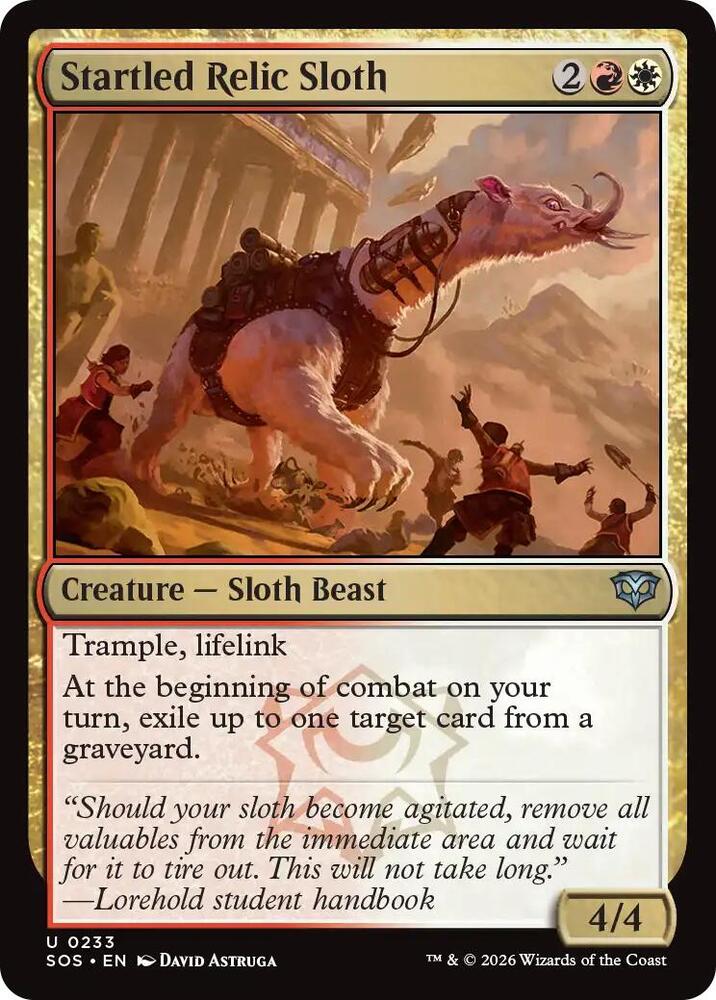 Startled Relic Sloth (233) [Secrets of Strixhaven]