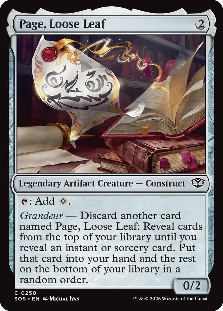 Page, Loose Leaf (250) [Secrets of Strixhaven]