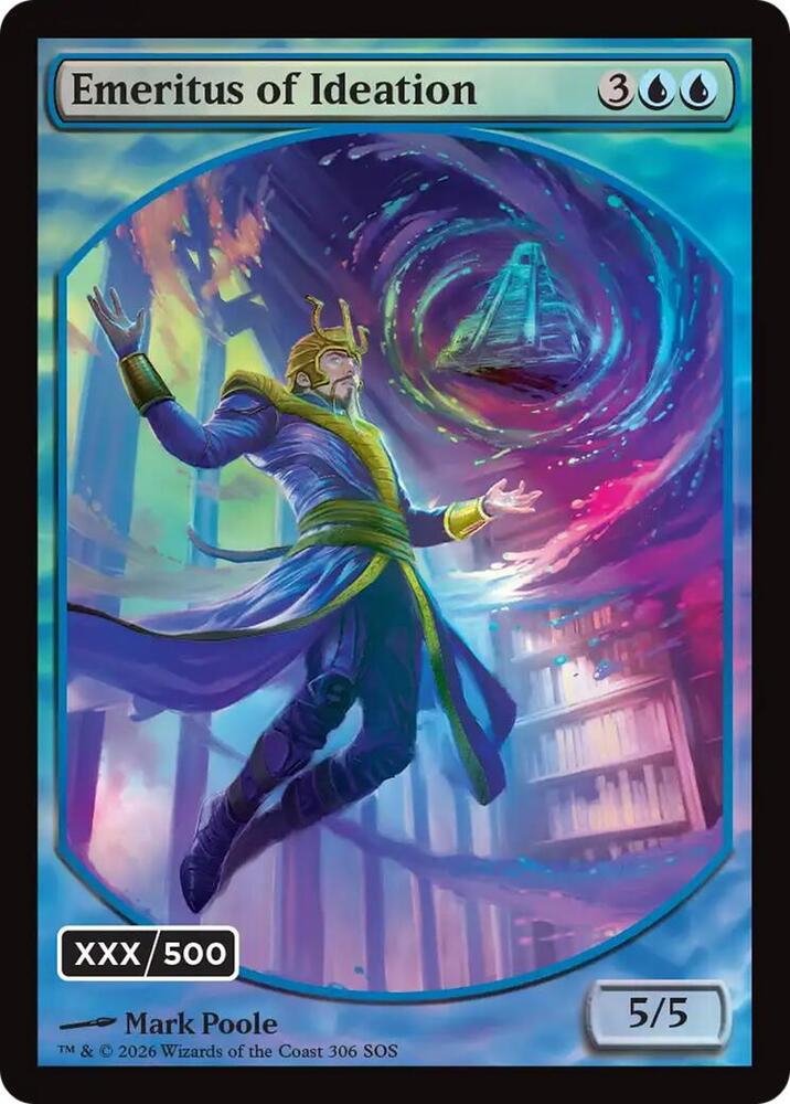 Emeritus of Ideation (Retro Frame) (Serial Numbered) (Double Rainbow Foil) (306) [Secrets of Strixhaven]