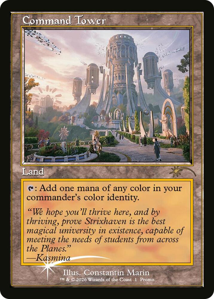 Command Tower (Strixhaven: Omens of Chaos) (1) [Media Promos]