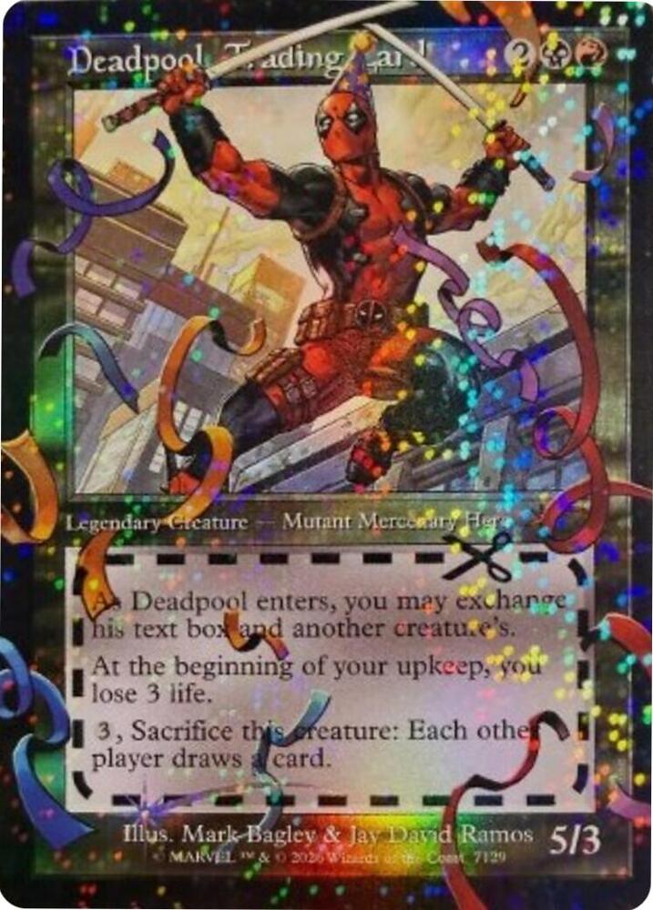 Deadpool, Trading Card (7129) (Pool Party Foil) [Secret Lair Drop]