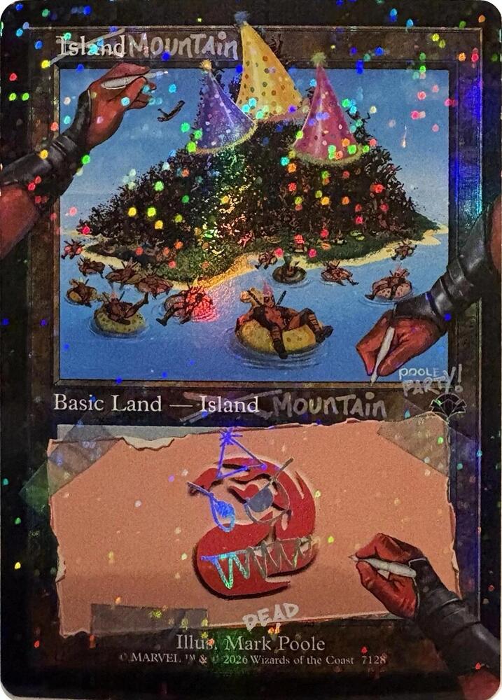 Mountain (7128) (Pool Party Foil) [Secret Lair Drop]