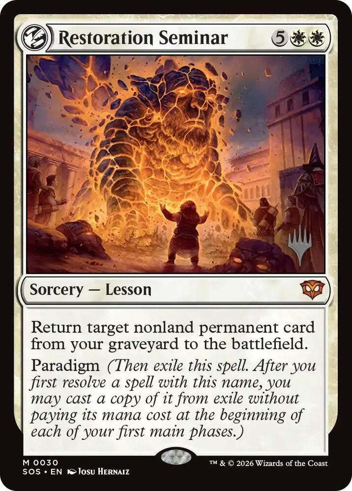 Restoration Seminar (30) [Secrets of Strixhaven Promos]