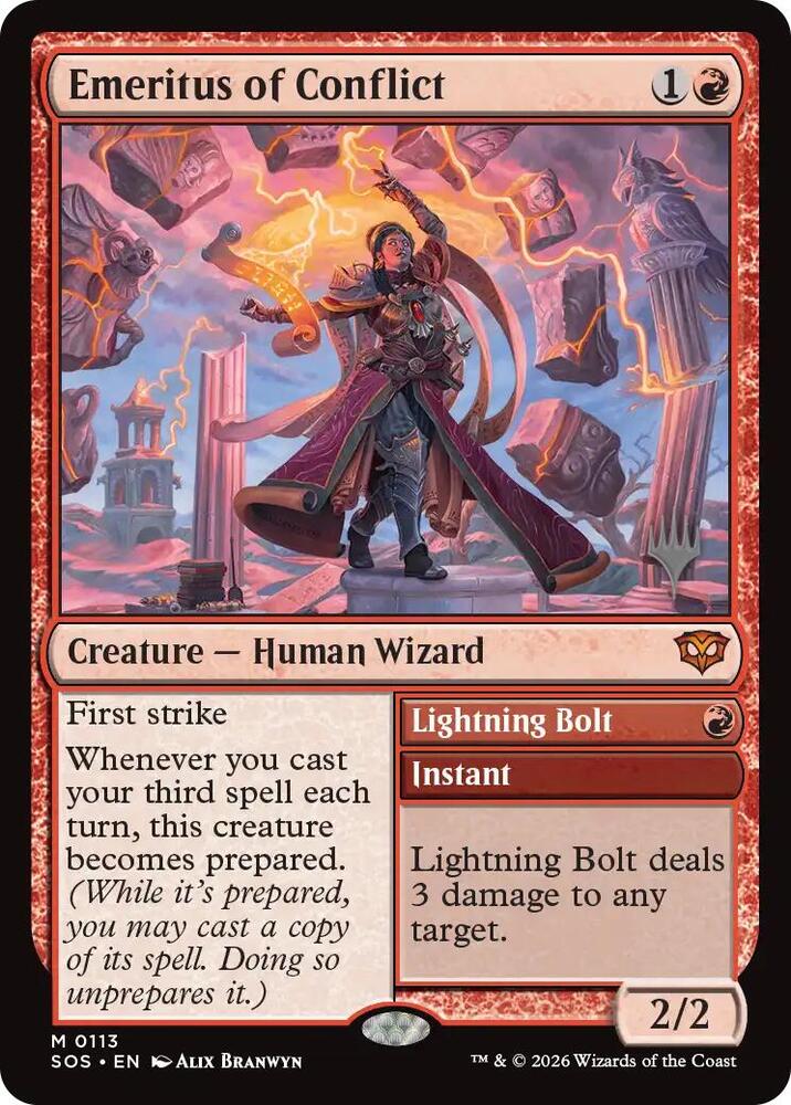 Emeritus of Conflict (113) [Secrets of Strixhaven Promos]