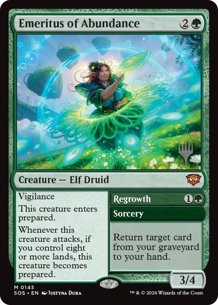 Emeritus of Abundance (145) [Secrets of Strixhaven Promos]