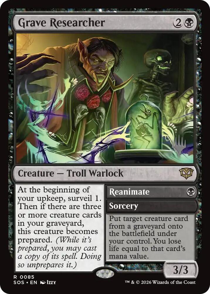 Grave Researcher (85) [Secrets of Strixhaven Promos]
