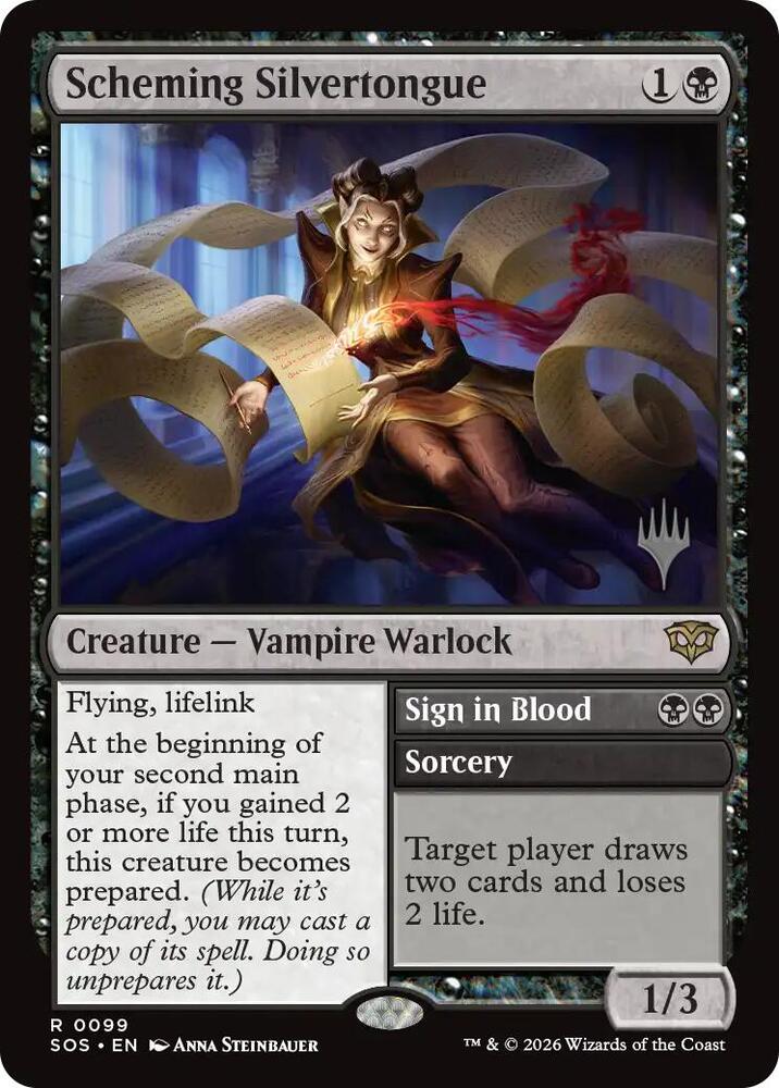 Scheming Silvertongue (99) [Secrets of Strixhaven Promos]