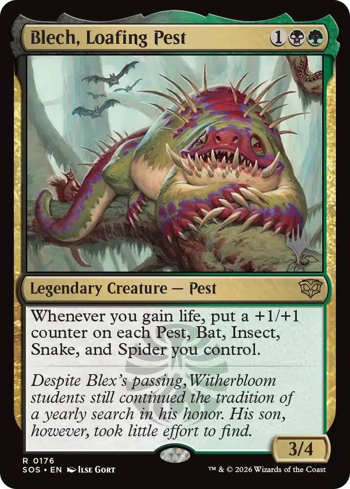 Blech, Loafing Pest (176) [Secrets of Strixhaven Promos]