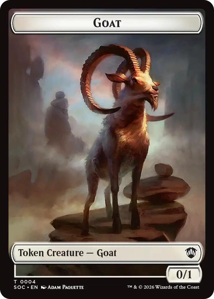 Goat // Fungus Beast Double-Sided Token (4 // 17) [Secrets of Strixhaven Commander]