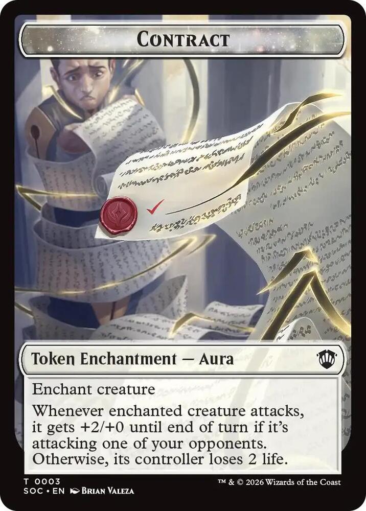 Contract // Copy Double-Sided Token (3 // 1) [Secrets of Strixhaven Commander]
