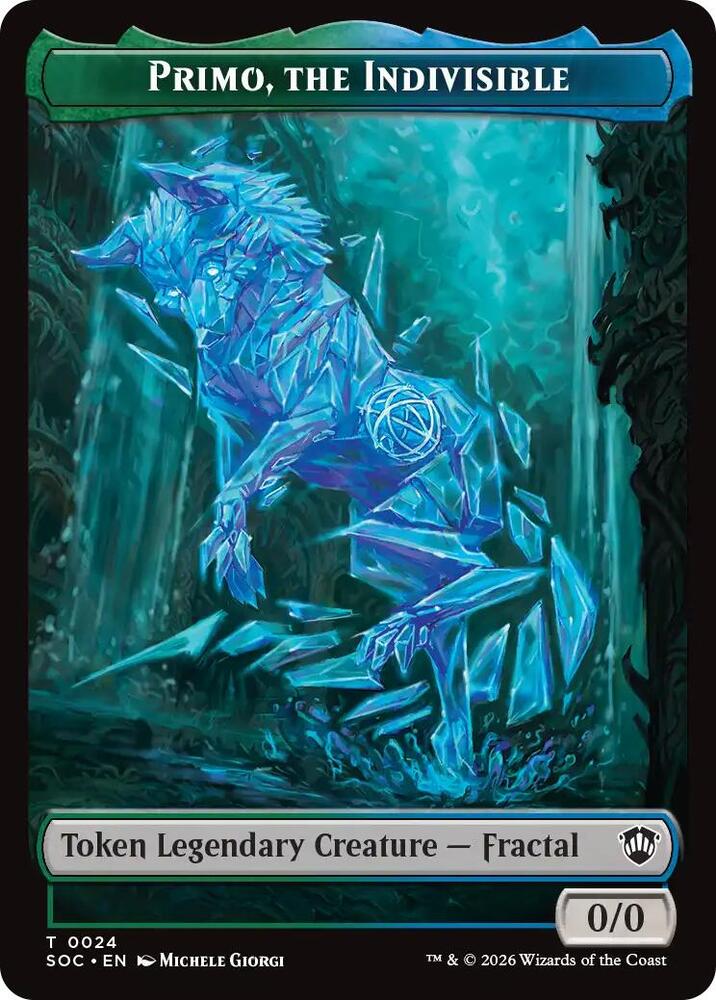Primo, The Indivisible // Treasure Double-Sided Token (24 // 12) [Secrets of Strixhaven Commander]
