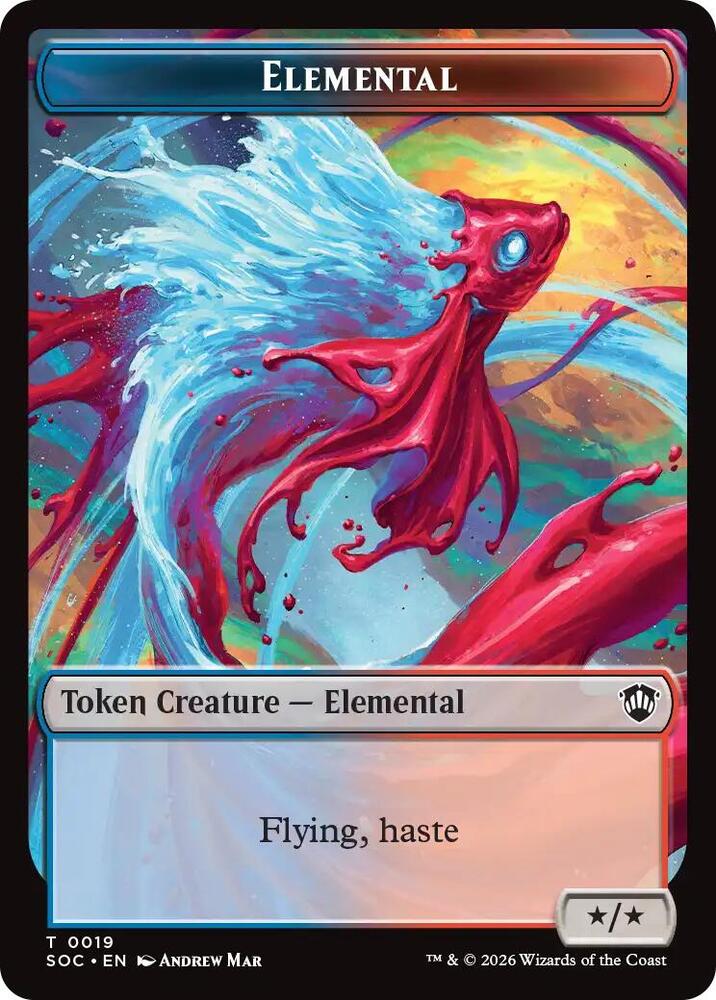 Elemental (0019) // Copy Double-Sided Token (19 // 1) [Secrets of Strixhaven Commander]