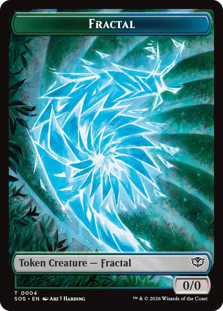 Fractal (0004) // Pest (0008) Double-Sided Token (4 // 8) [Secrets of Strixhaven]