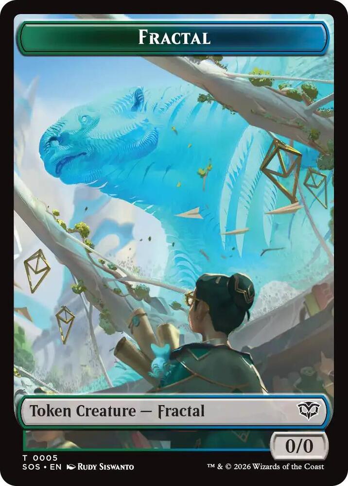 Fractal (0005) // Spirit (0011) Double-Sided Token (5 // 11) [Secrets of Strixhaven]