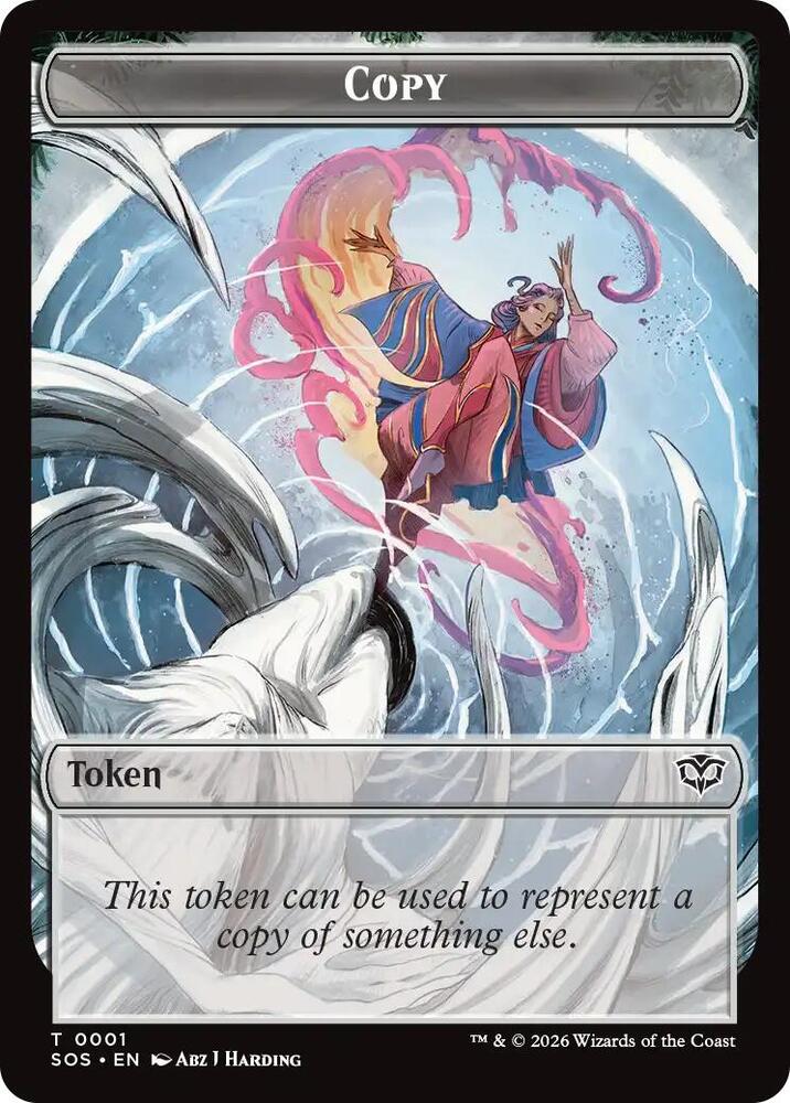 Copy // Spirit (0010) Double-Sided Token (1 // 10) [Secrets of Strixhaven]