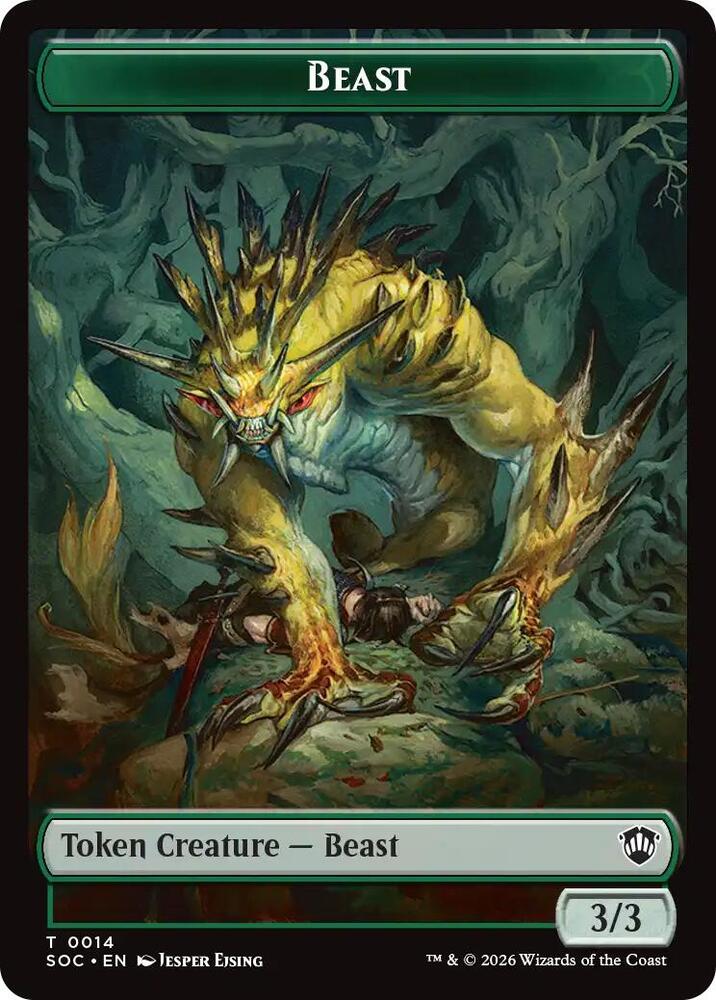 Beast // Primo, The Indivisible Double-Sided Token (14 // 24) [Secrets of Strixhaven Commander]