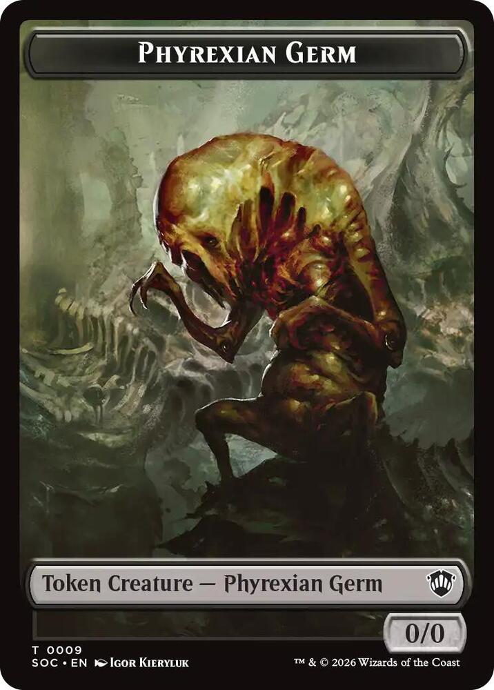 Phyrexian Germ // Thopter Double-Sided Token (9 // 28) [Secrets of Strixhaven Commander]