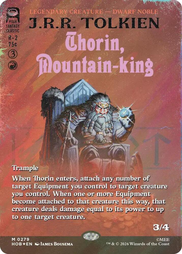 Thorin, Mountain-king (Borderless) (Surge Foil) (279) [The Hobbit]