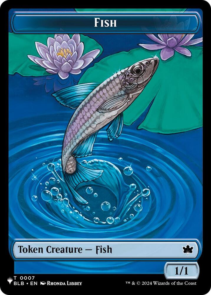 Fish (BLB) // Treasure (MH3) Double-sided Token (7) [The List]