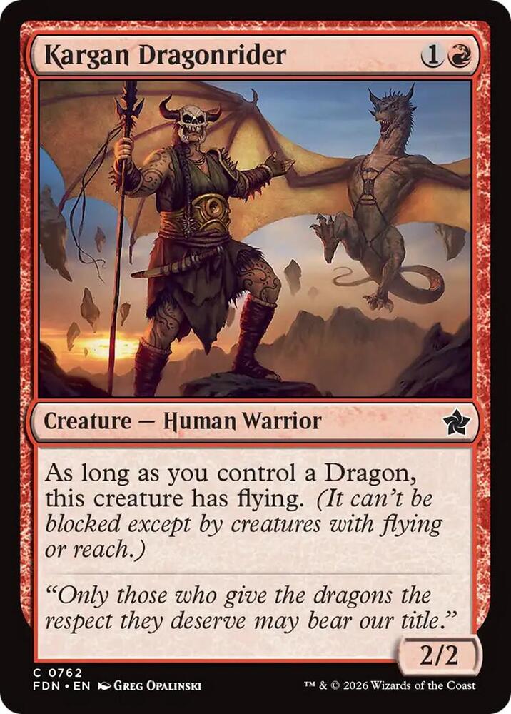 Kargan Dragonrider (0762) [Foundations]
