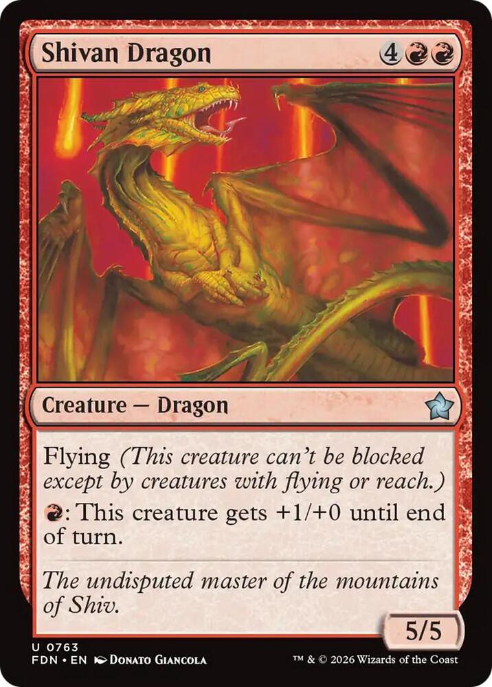 Shivan Dragon (0763) [Foundations]