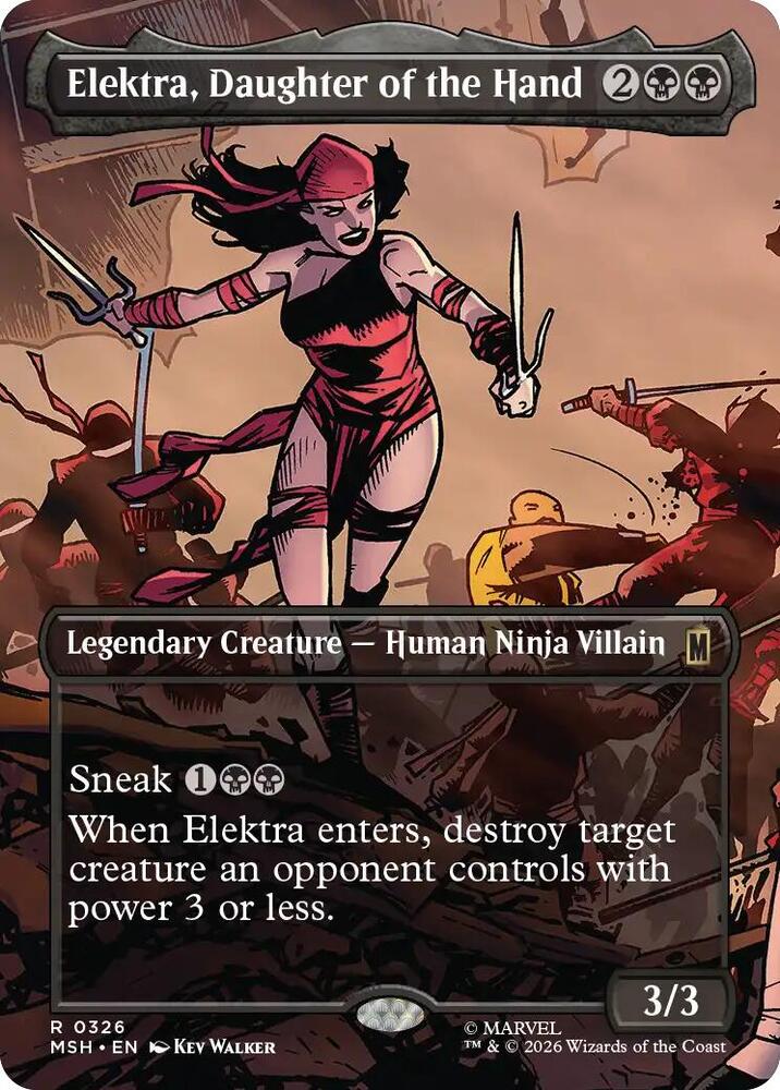 Elektra, Daughter of the Hand (Borderless) (0326) [Marvel Super Heroes]