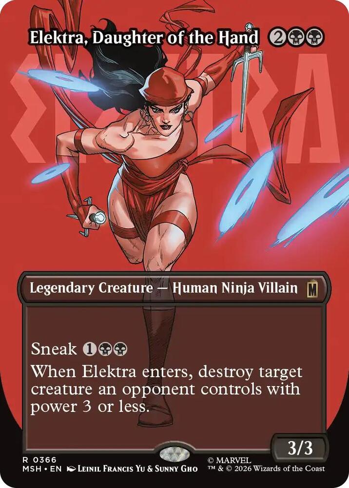 Elektra, Daughter of the Hand (Borderless) (0366) [Marvel Super Heroes]