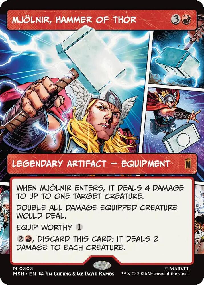 Mjolnir, Hammer of Thor (Borderless) (0303) [Marvel Super Heroes]