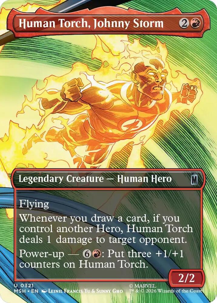 Human Torch, Johnny Storm (Borderless) (321) [Marvel Super Heroes]