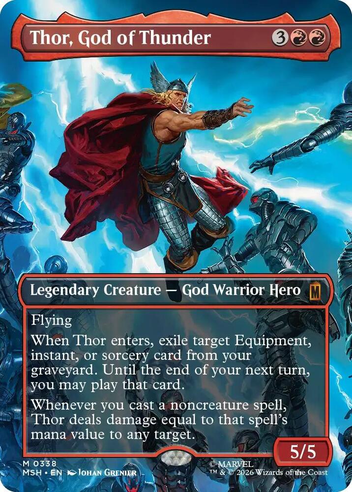 Thor, God of Thunder (Borderless) (0338) [Marvel Super Heroes]