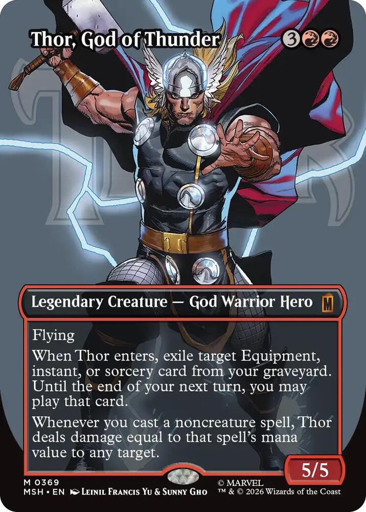 Thor, God of Thunder (Borderless) (0369) [Marvel Super Heroes]