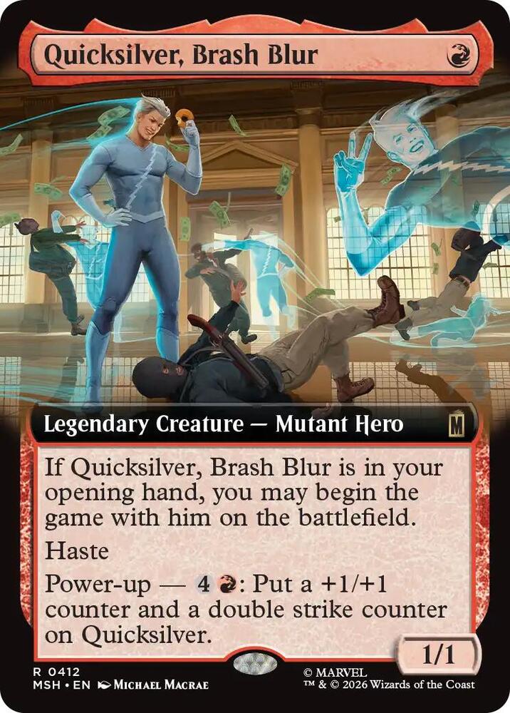 Quicksilver, Brash Blur (Extended Art) (412) [Marvel Super Heroes]