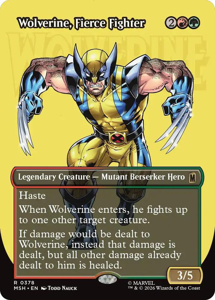 Wolverine, Fierce Fighter (Borderless) (378) [Marvel Super Heroes]