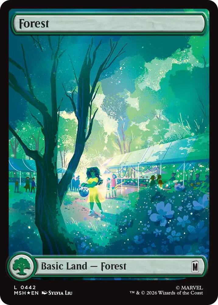 Forest (0442) (Surge Foil) [Marvel Super Heroes]