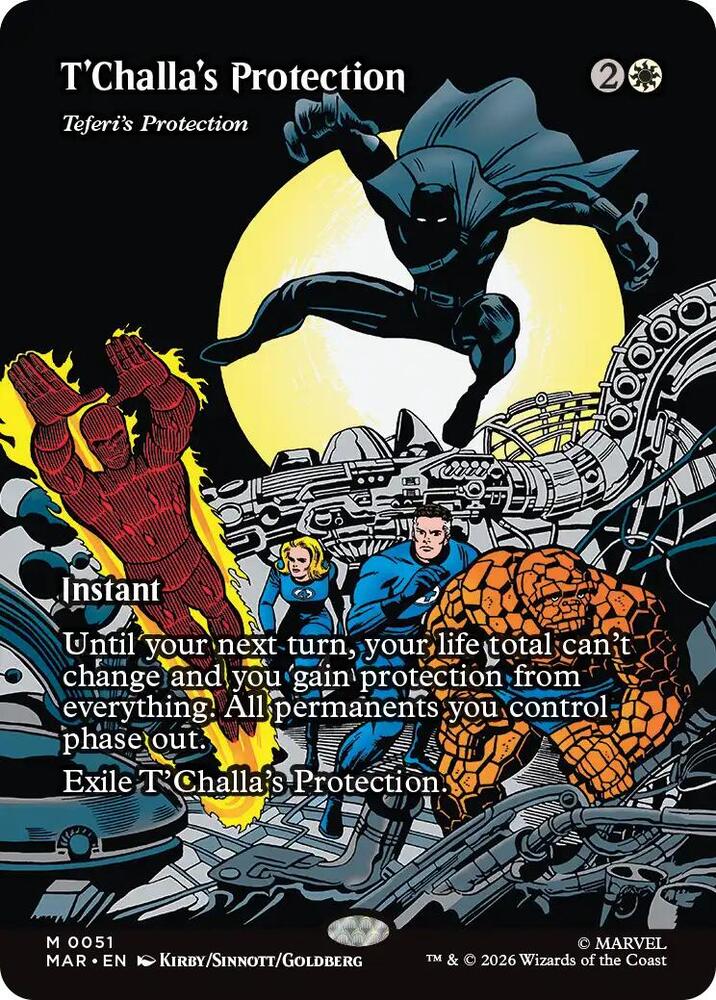 T'Challa's Protection - Teferi's Protection (Borderless) (51) [Marvel Universe Eternal-Legal]