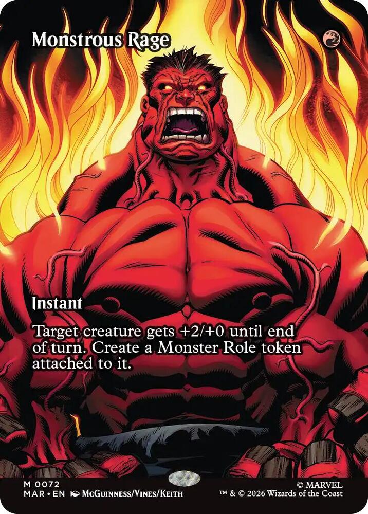 Monstrous Rage (Borderless) (72) [Marvel Universe Eternal-Legal]