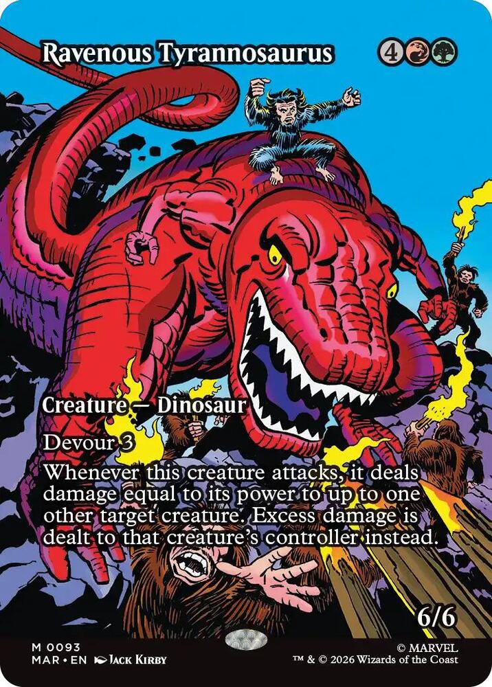 Ravenous Tyrannosaurus (Borderless) (93) [Marvel Universe Eternal-Legal]