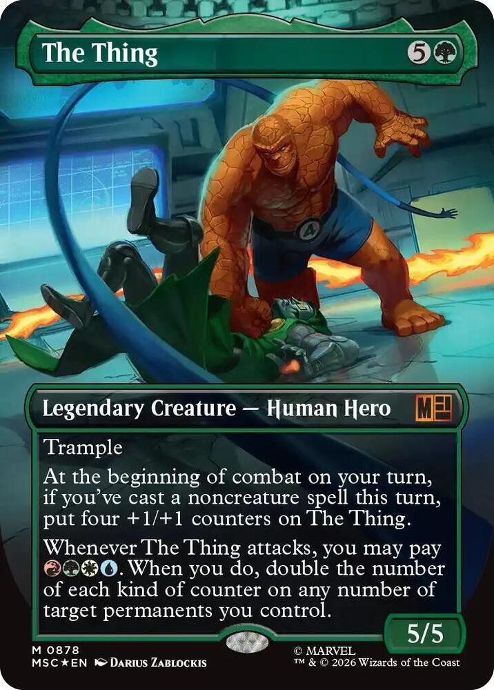 The Thing (Borderless) (Surge Foil) (878) [Marvel Super Heroes Commander]
