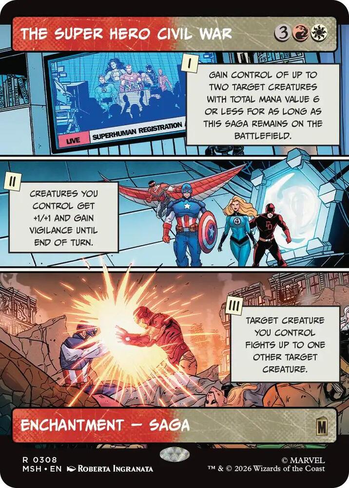 The Super Hero Civil War (Borderless) (308) [Marvel Super Heroes]