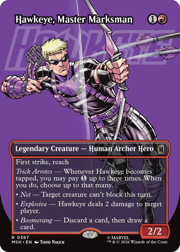 Hawkeye, Master Marksman (Borderless) (367) [Marvel Super Heroes]