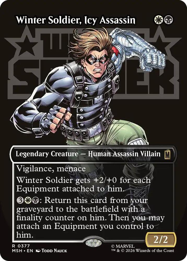 Winter Soldier, Icy Assassin (Borderless) (377) [Marvel Super Heroes]