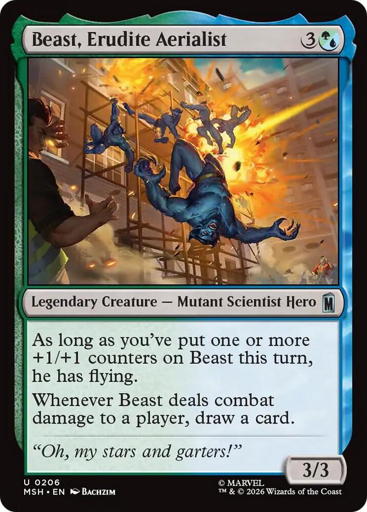 Beast, Erudite Aerialist (206) [Marvel Super Heroes]